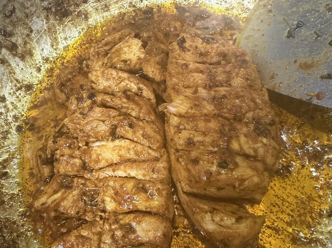 Pan-seared chicken breast medallions